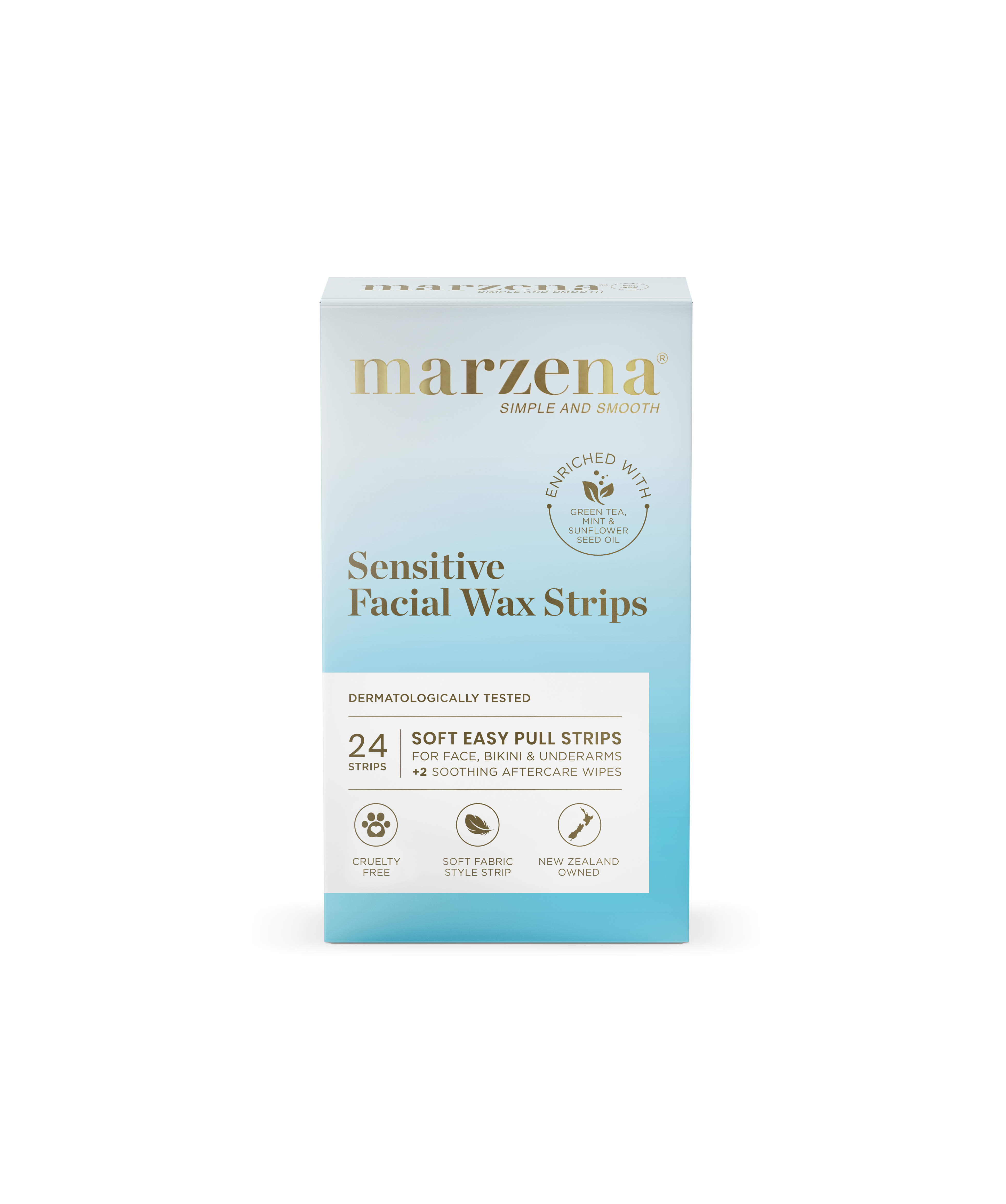 Marzena Sensitive Facial Wax Strips - 24 Strips