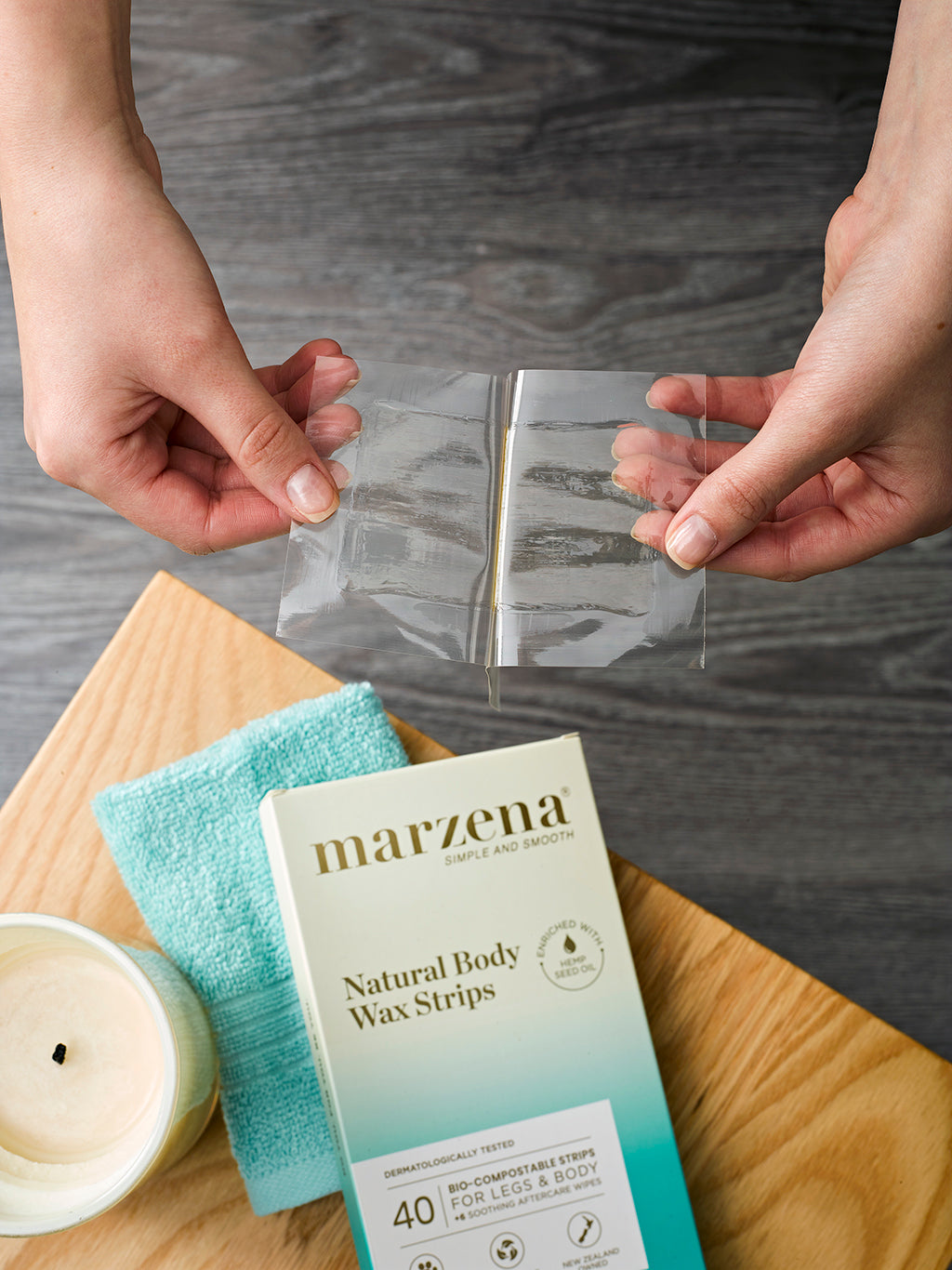 Marzena Natural Body Wax Strips 40's