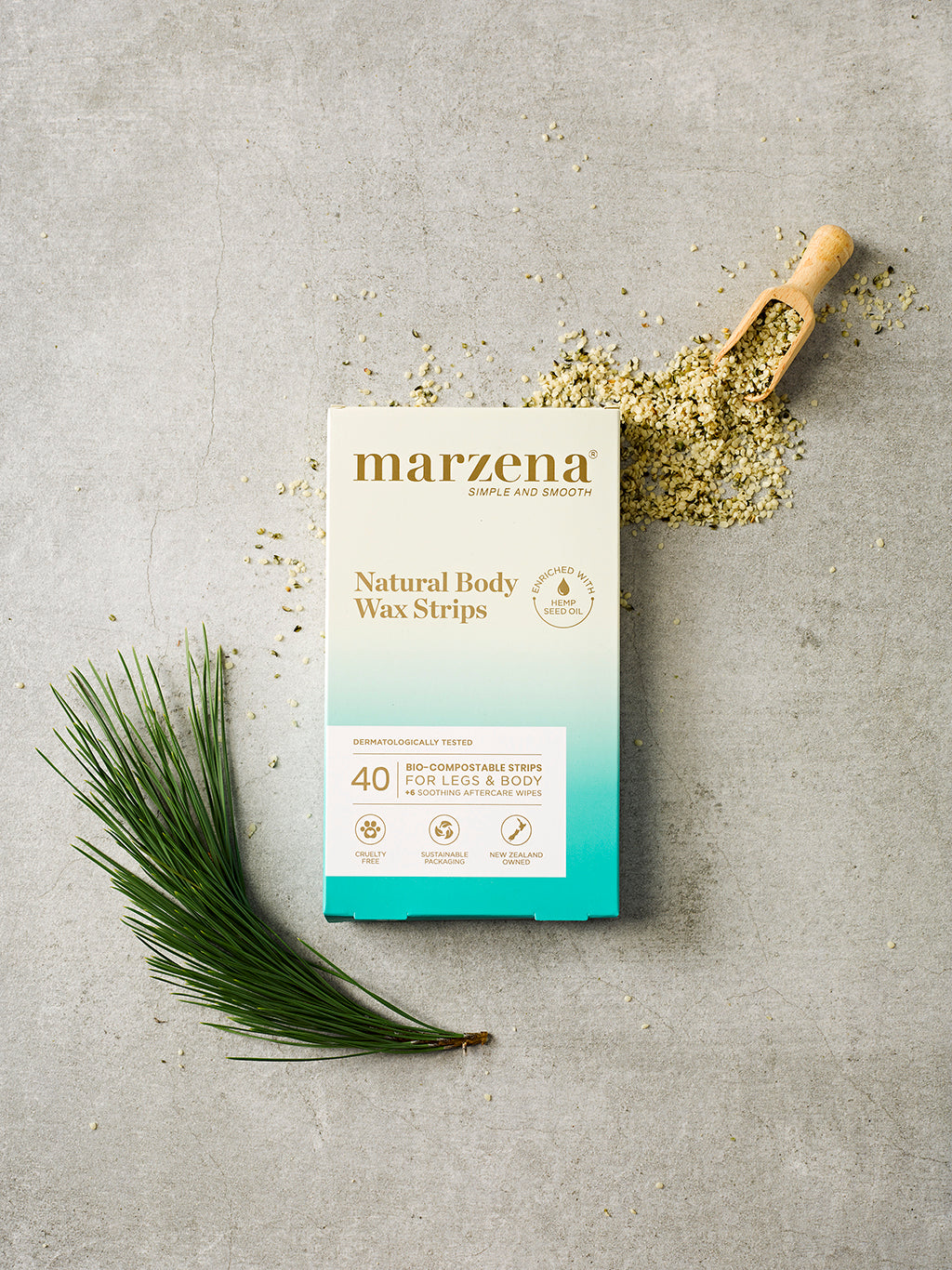 Marzena Natural Body Wax Strips 40's